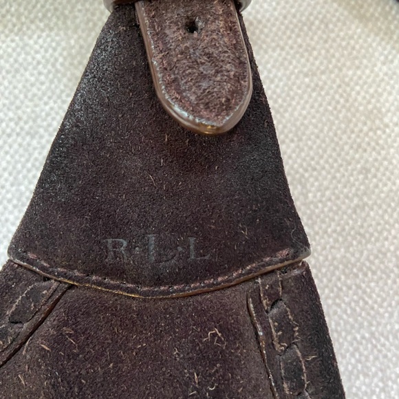 Ralph Lauren Chocolate Brown Suede Crossbody Bag - Picture 5 of 10